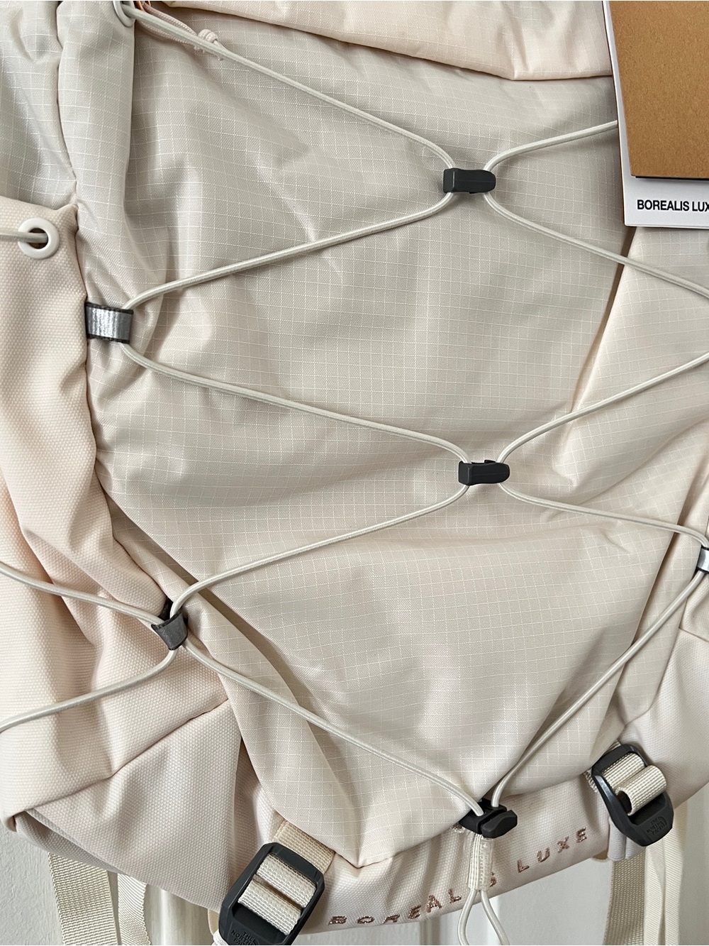 The North Face Borealis Luxe Backpack Gardenia White Metallic Womens OS NEW - Picture 4 of 10